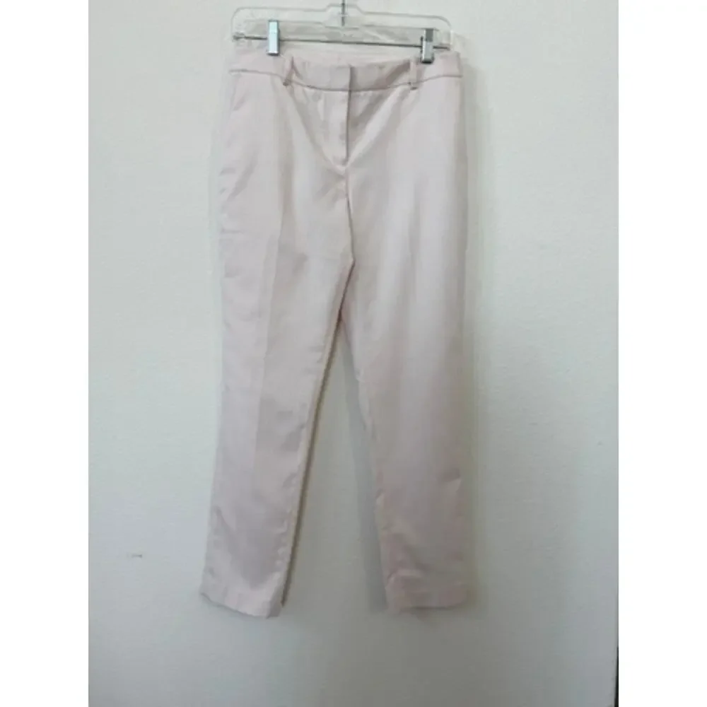 DKNY Textured Ankle Pants Light Pink Slim Career‎ Workwear Size 2 Office Chic